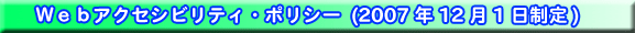 Webアクセシビリティ・ポリシー(2007年12月1日制定)